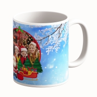 Cană Personalizată - Model "Crăciun Diafan" Cu O Poză