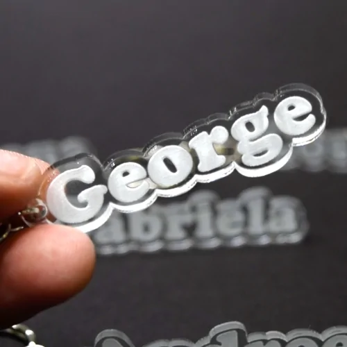 Breloc Personalizat Cu Nume - Model Transparent