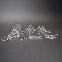 Breloc Personalizat Cu Număr Auto - Model Transparent