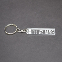 Breloc Personalizat Cu Număr Auto - Model Transparent