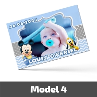 Mărturii Botez Magnetice Cu Poză, Nume Și Dată - Set 10 Buc. - Model 4