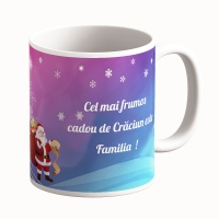 Cană Personalizată - Model "Calatorii De Crăciun" Cu O Poză Și Text