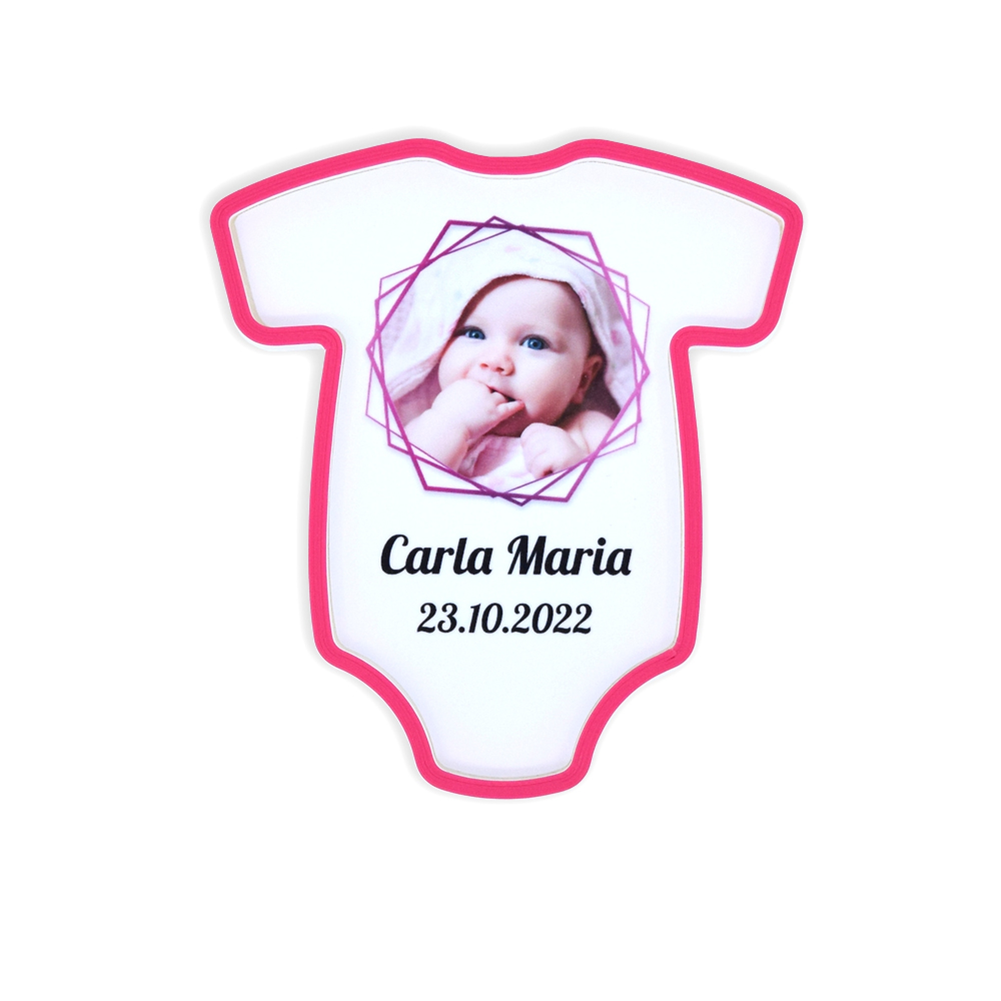 Mărturii Botez Magnetice 3D - Body Fetiță - Set 10 Buc.