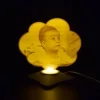Lampă Luna 3D Personalizată - Model Norișor Cu Două Poze