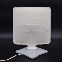 Lampă Luna 3D Personalizată - Square Cu Text Și Poză