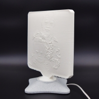 Lampă Luna 3D Personalizată - Square Cu Text Și Poză