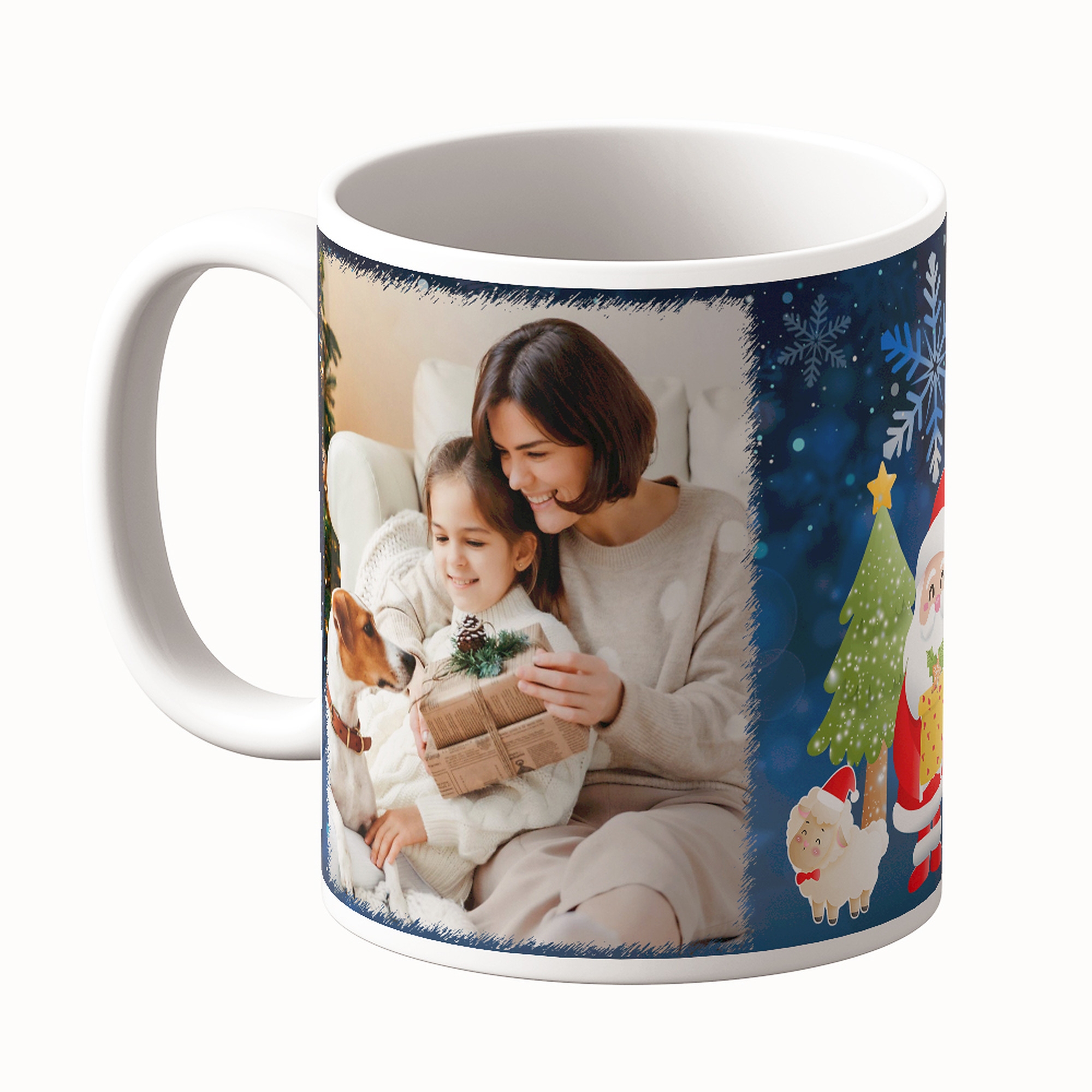 Cană Personalizată - Model "Sparkle Christmas" Cu O Poză