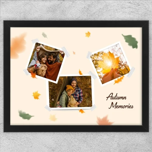 Tablou Personalizat 3 Poze Cu Text - Autumn Memories