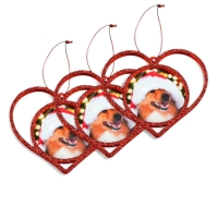 Set 3 x Globuri Personalizate 3D - Model “Inimă”, Roșu
