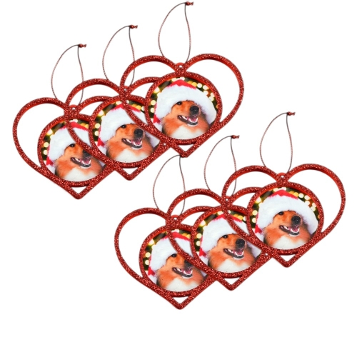 Set 6 x Globuri Personalizate 3D - Model “Inimă”, Roșu