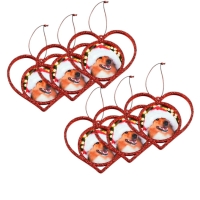 Set 6 x Globuri Personalizate 3D - Model “Inimă”, Roșu