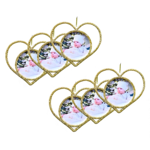Set 6 x Globuri Personalizate 3D - Model “Inimă”, Auriu