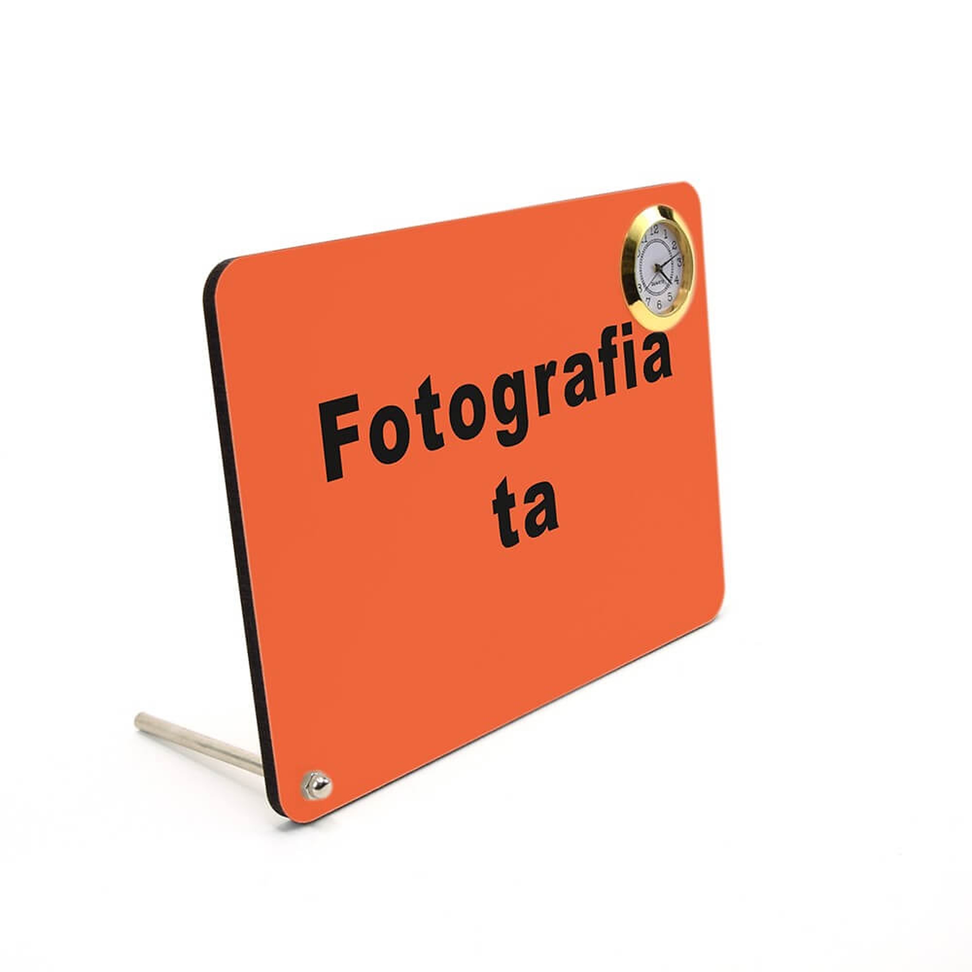 Plachetă Foto Personalizată cu Ceas