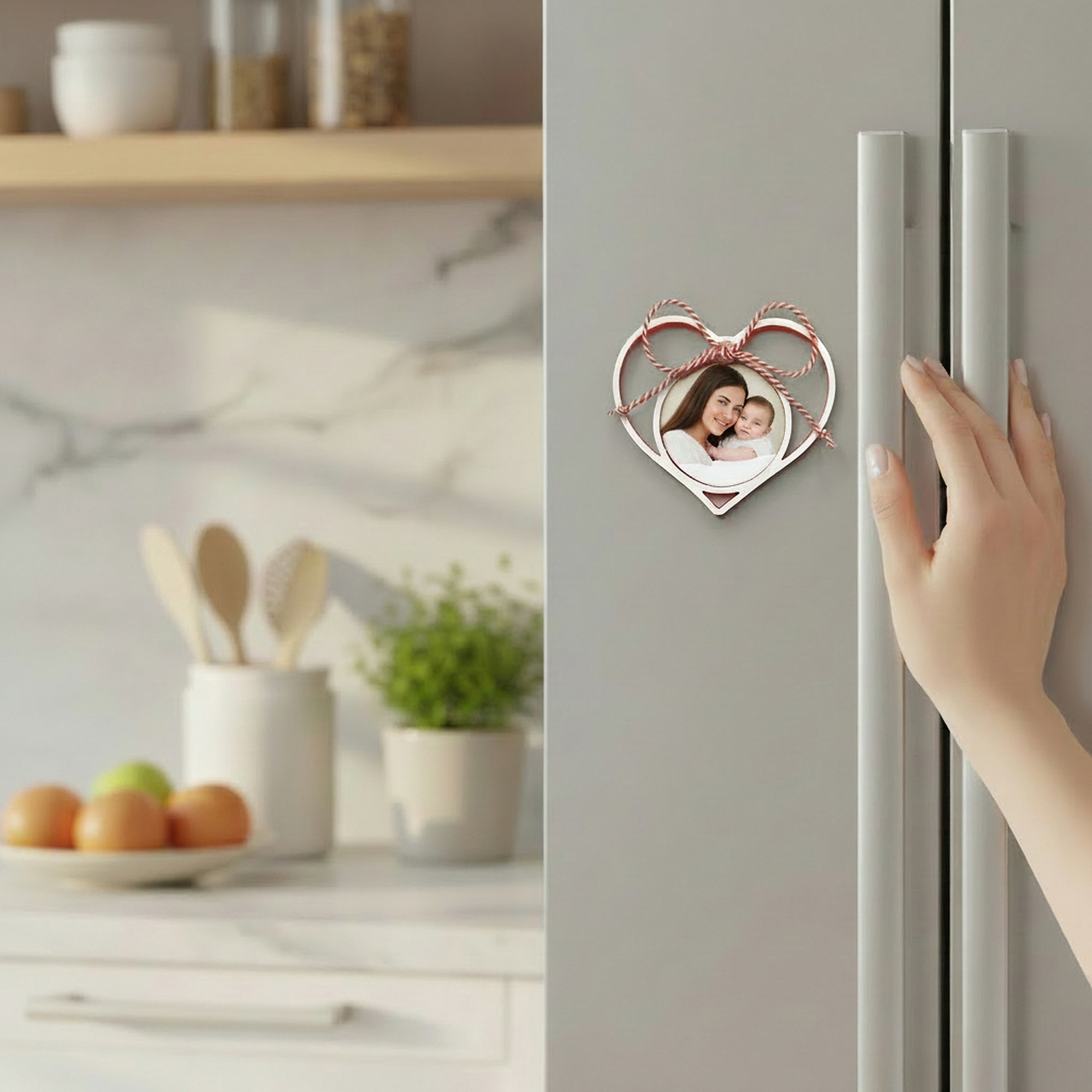 Mărțișor Personalizat 3D Magnetic - Cu Poză