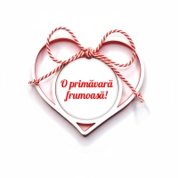 Mărțișor Personalizat 3D Magnetic - Cu Text