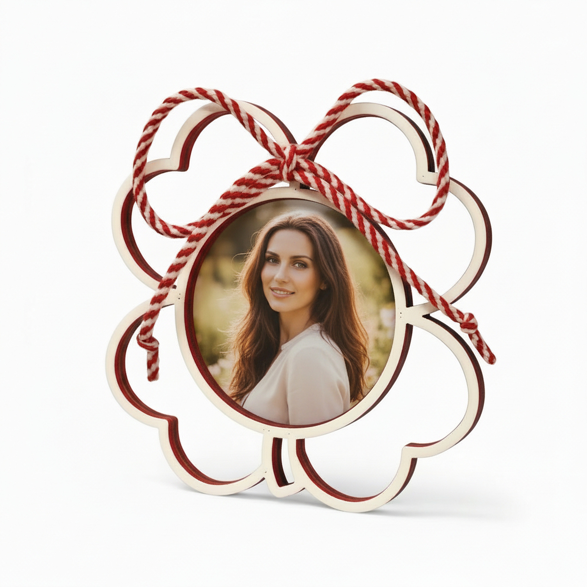Mărțișor Personalizat 3D Magnetic - Trifoi Cu Fotografie