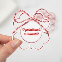Mărțișor Personalizat 3D Magnetic - Trifoi Cu Text