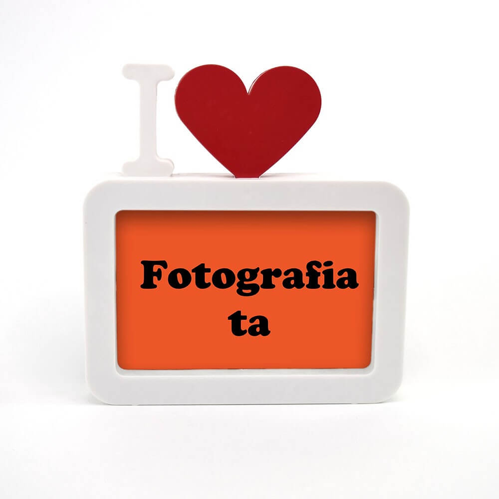 Ramă Foto Personalizată - Model "I Love" cu O Poză
