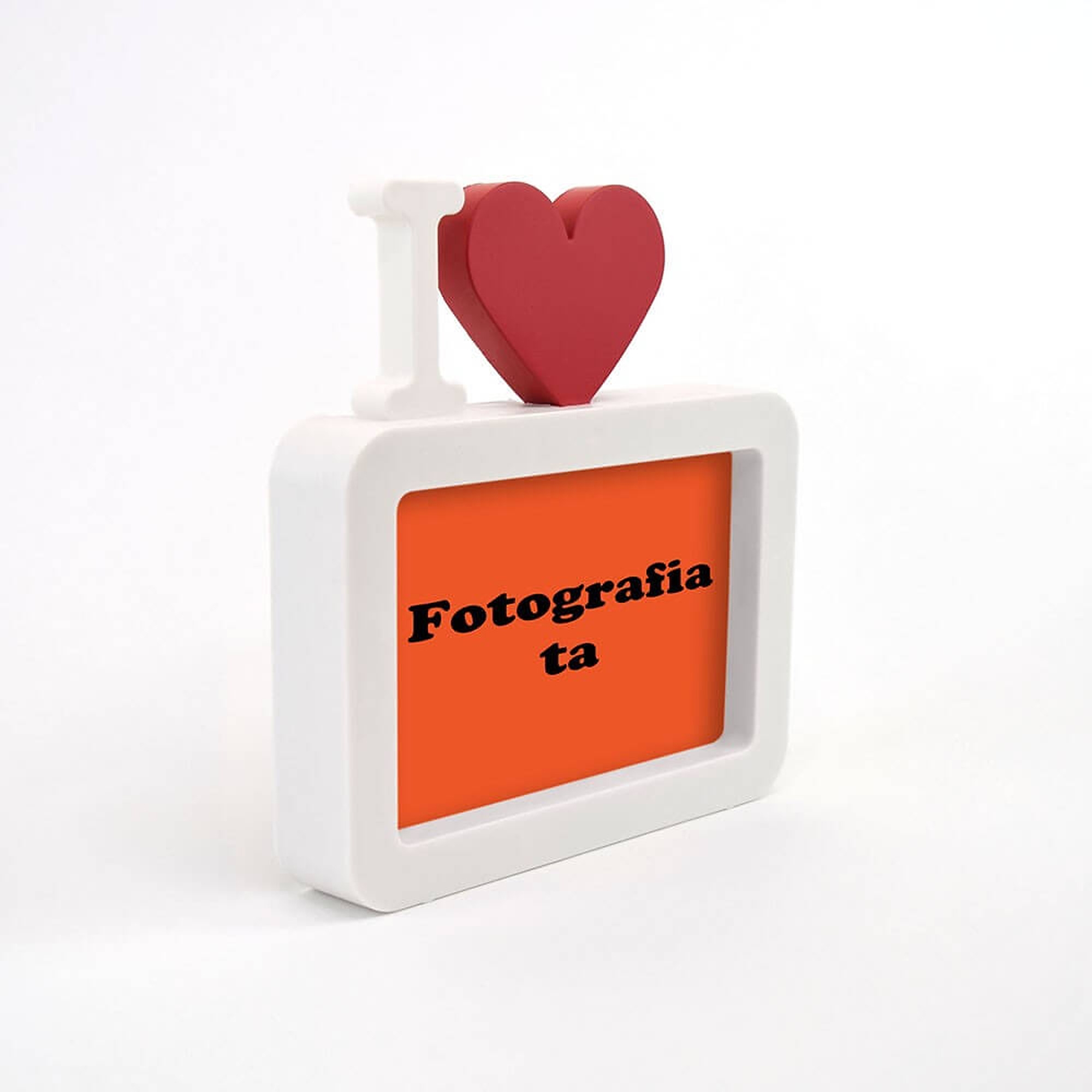 Ramă Foto Personalizată - Model "I Love" cu O Poză
