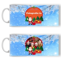 Cană Personalizată - Model "Crăciun Diafan" Cu O Poză