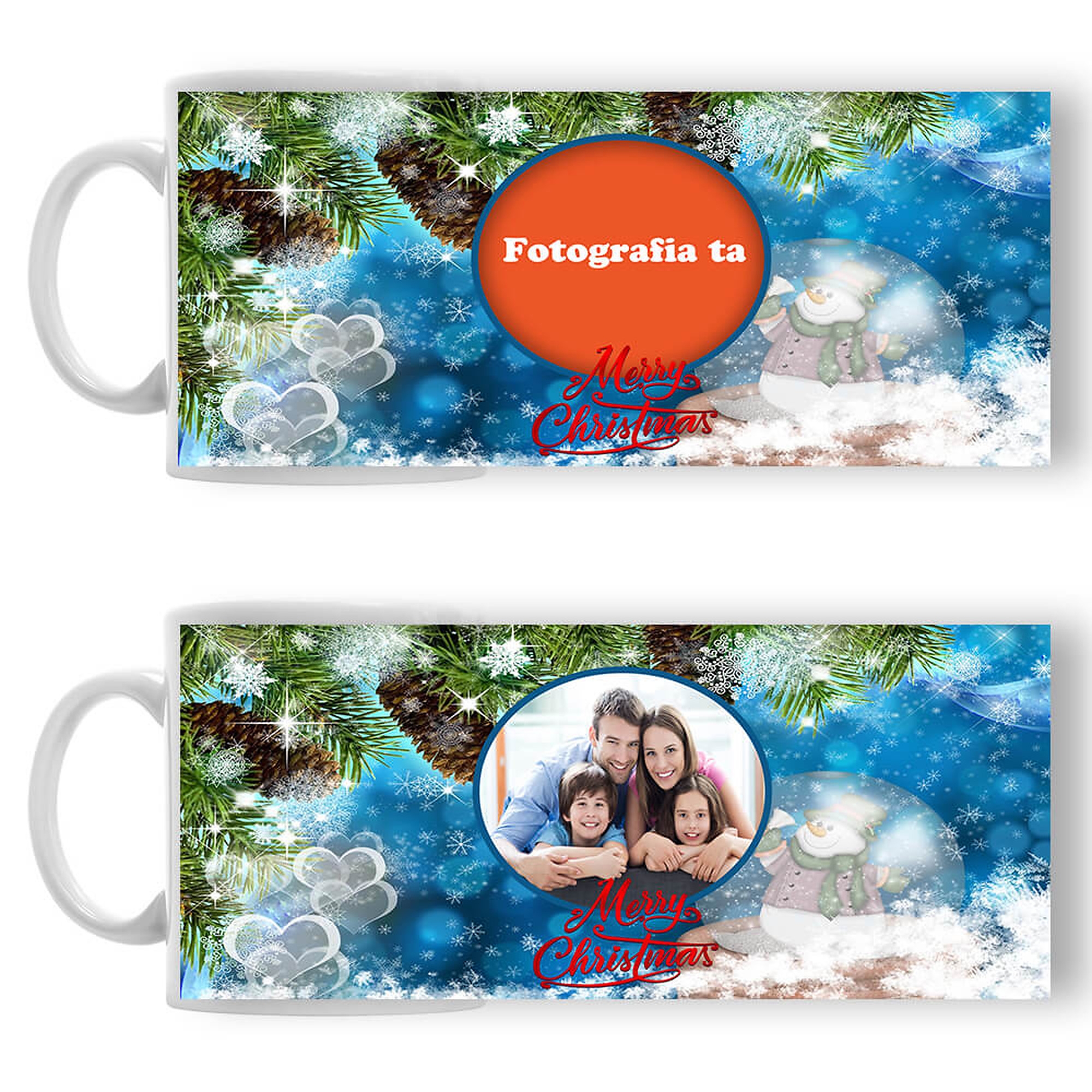 Cană Personalizată - Model "Crăciun De Vis" Cu O Poză