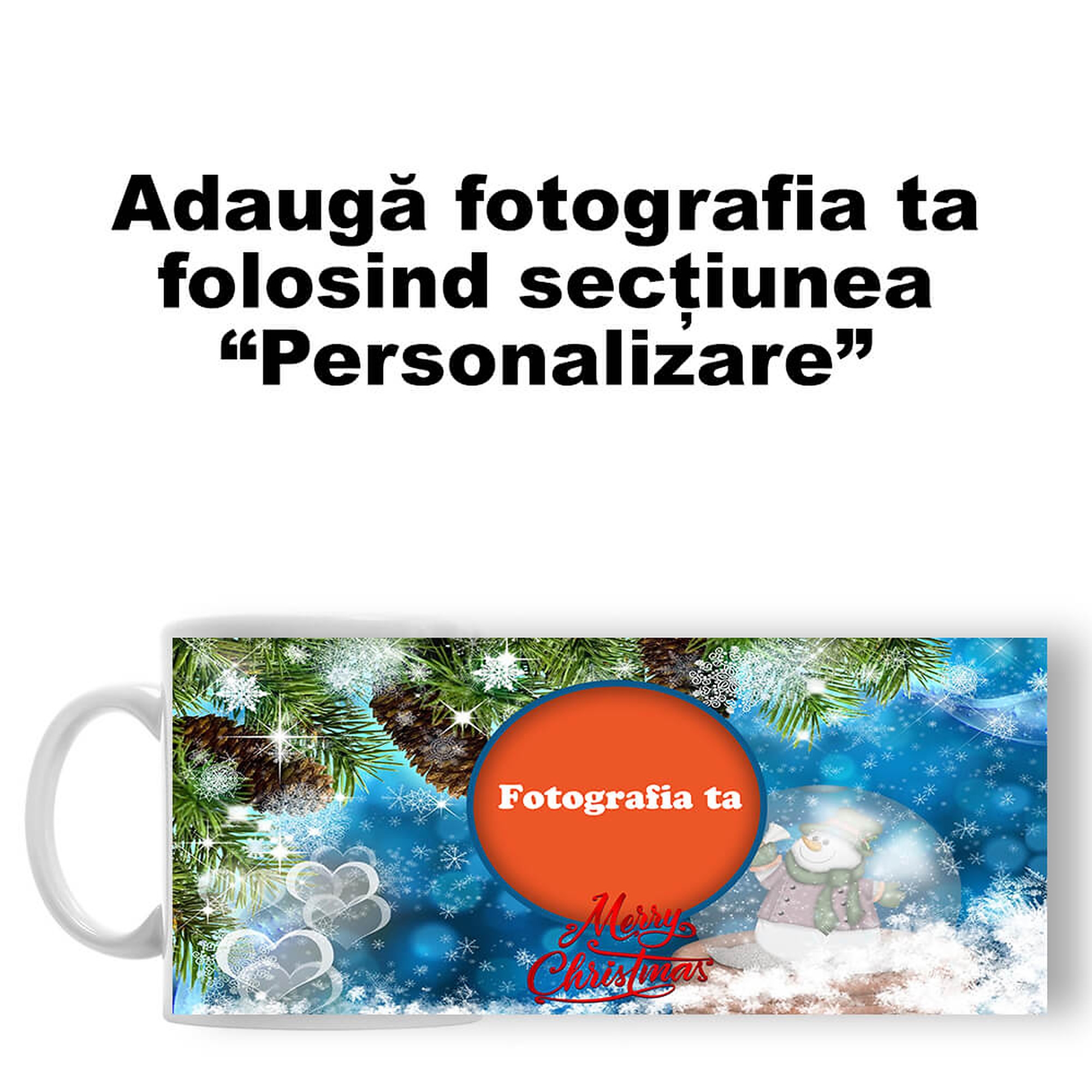 Cană Personalizată - Model "Crăciun De Vis" Cu O Poză