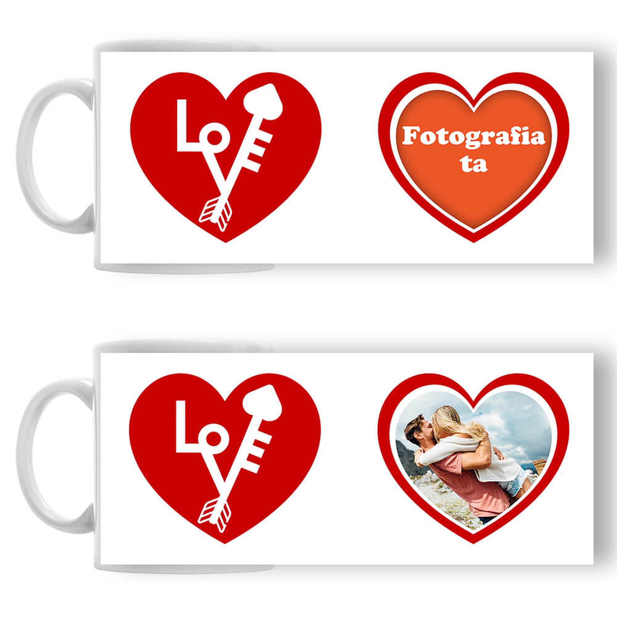 Cană Personalizată - Model "Arrow Love" Cu O Poză