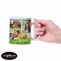 Cană Personalizată - Model "Nature Easter" Cu Șapte Poze