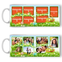 Cană Personalizată - Model "Nature Easter" Cu Șapte Poze