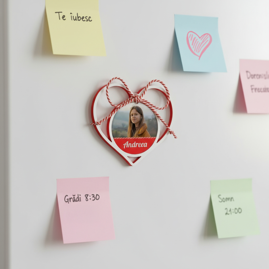 Mărțișor personalizat pe frigider pentru iubită