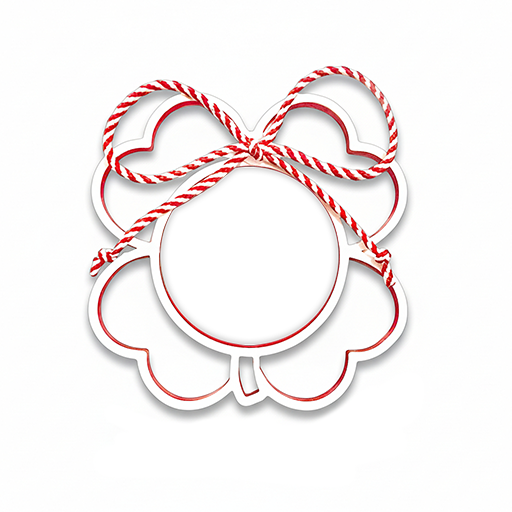 Mărțișor Personalizat 3D Magnetic - Trifoi Cu Fotografie - Vedere Mască